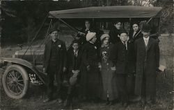 Family with Car "The Boy Riders" Cars Postcard Postcard Postcard