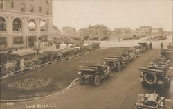 Group of Old Touring Cars, Casino? Long Beach, NY Postcard Postcard Postcard