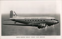 BRITISH EUROPEAN AIRWYAS "PIONAIR" CLASS AEROPLANE Postcard