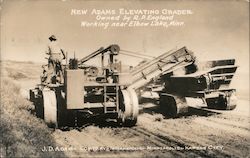 New Adams Elevating Grader Postcard