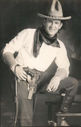 Cowboy Smoking Cigarette Postcard