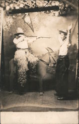 Cowboy Hold-up, Wooly Chaps Postcard
