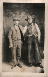 Cowboy and Young Man Postcard