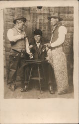 Cowboys with Wooly Chaps Hold-Up Postcard