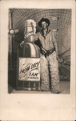 "How Dry I am in Denver" Cowboy Wooly Chaps, Beer Bottle Postcard