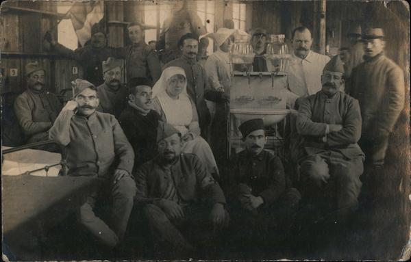 Group of Soldiers and Nuns Inside Hospital World War I