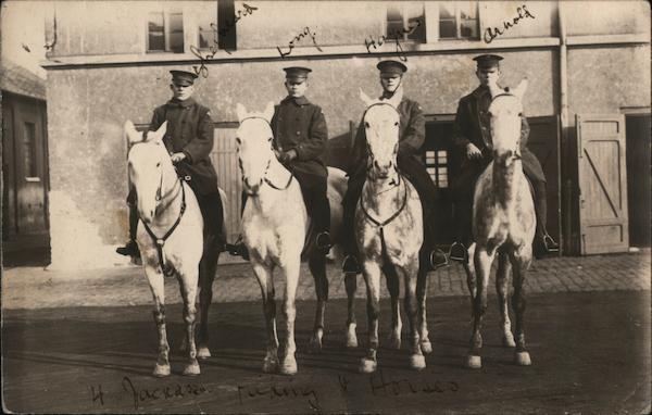 Group of Soldiers - Mounting Their Horses Germany Military
