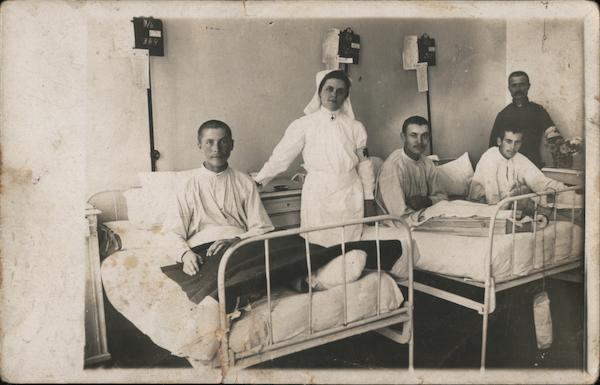 Group of Soldiers and a Nurse, Lithiuania? Military