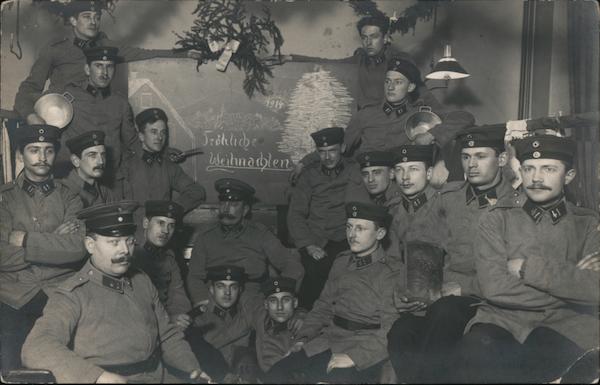 Group of German Soldiers, Christmas Germany Ateller Karl Engel
