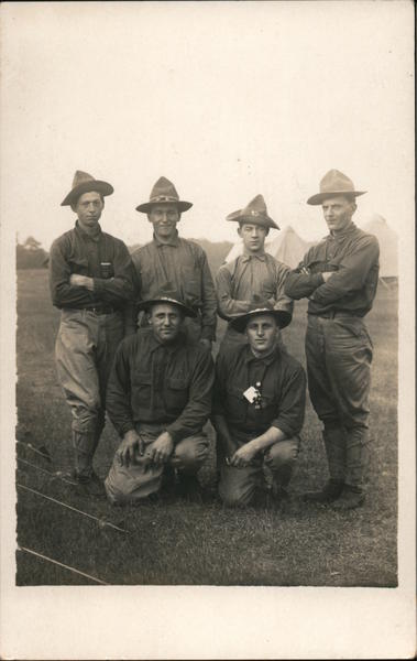 Group of Soldiers at Campsite Army