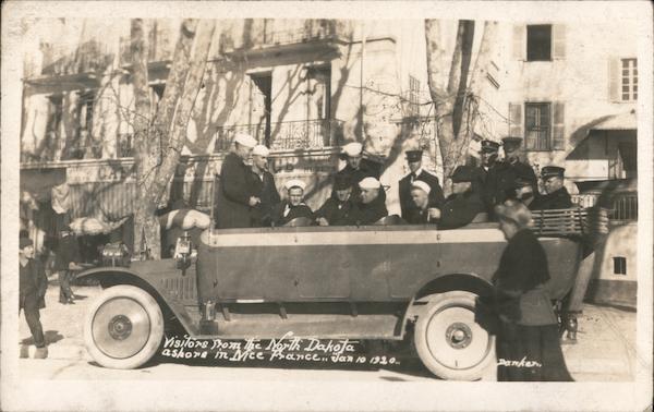 Visitors from the USS North Dakota Ashore in Nice France - Jan. 10, 1920