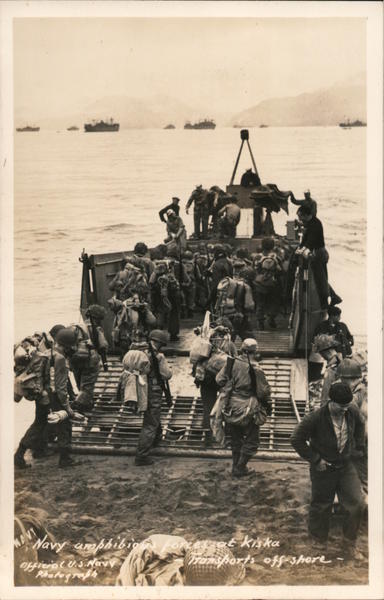 Navy Amphibian Forces at Kiska Island Alaska Official U.S. Navy Photograph