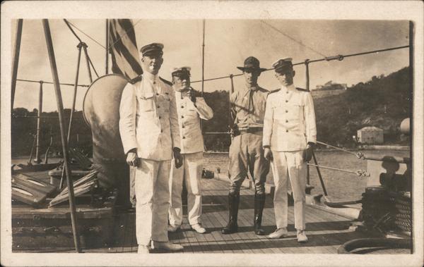Group of Sailors on the Ship Deck Navy