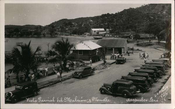 Partial View of the Boardwalk and Pier Acupulco Guam Mexico