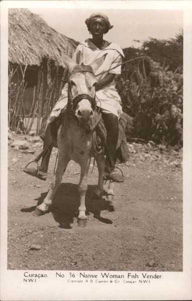 Curacao No 36 Native Woman Fish Vender Caribbean Islands