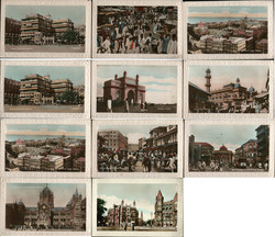 Lot of 11: Bombay Tinted RPPC India Postcard Postcard Postcard