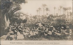 Italian Sailors Tripoli, Lybia Military Postcard Postcard Postcard