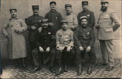 Group of Soldiers in Front of a House Postcard