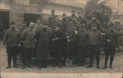 Group of Soldiers - Posing at an Old Town Postcard