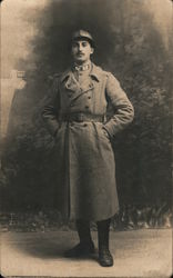 French Soldier, Studio Photo Postcard