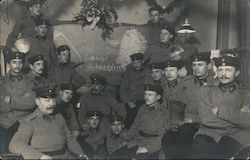 Group of German Soldiers, Christmas Germany World War I Ateller Karl Engel Postcard Postcard Postcard