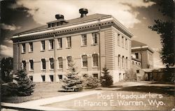 Post Headquarters - Fort Francis E. Warren Postcard