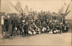 US Soldiers with Mess Kits at Camp Postcard