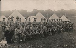 Company A 1st Regiment NNG 1910 Fort Riley, KS National Guard Formont Photo Postcard Postcard Postcard