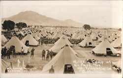 Military Camp at El Paso, Texas with Mt. Franklin in the Distance Postcard