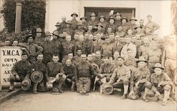 YMCA, Group of Soldiers, Balboa Park Postcard