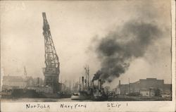 Norfolk Navy Yard, Slip 1 Virginia Postcard Postcard Postcard