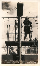USS L.S.T. Joins a Convoy en route to North Africa Postcard