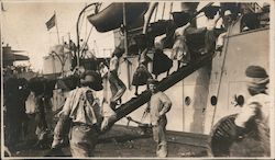 Local Women Coaling Ship, Cuba? Postcard