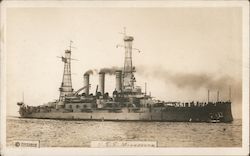 USS Minnesota on the Ocean Postcard