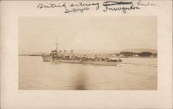 British Destroyer HMS Tintagel (G51) at Invergordon Postcard