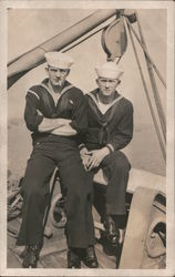 Two Sailors Taking a Break Postcard