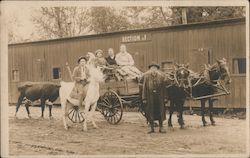 Horse-Drawn Wagon, "Heading Home from Hop Fields" Section J Postcard