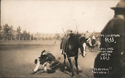 Collins Parting with Lou at Pendleton Round-Up Rodeo Postcard