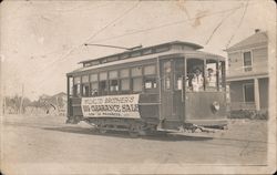 McDavid Brother's Sale, Streetcar Trolley Postcard