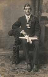 Edgar Baum Graduation Picture, 1911 Postcard