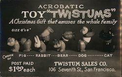 Acrobatic Toy "Twistums", Twistums Sales Co. Postcard