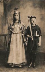 Studio Photo Children "For Home & Country" Baseball Postcard