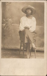 Studio Portrait of Black Woman Postcard