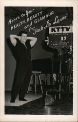 Jack LaLanne KTTV "Here's to your Health, Beauty and Glamour" Postcard