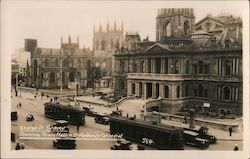 George St., Showing Town Hall & St. Andrews Cathedral Sydney, Australia Postcard Postcard Postcard