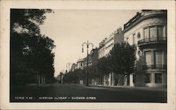 Alvear Avenue Buenos Aires, Argentina Postcard Postcard Postcard