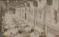 St George's Hall, Windsor Castle, laid for supper Postcard