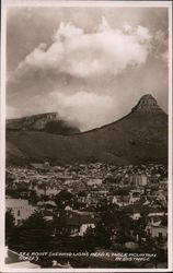 Sea Point - Shewing Lion's Head & Table Mountain Postcard
