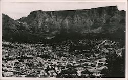View of City and Table Mountain Postcard