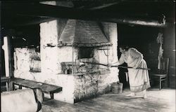 Woman at Kiln or Oven Postcard